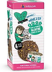 BFF Tuna & Pumpkin Valentine Dinner in Gravy Minced Grain-Free Wet Cat Food, 3-oz can, case of 4