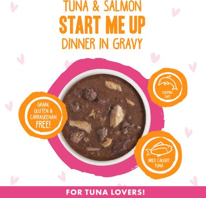 Show full view: BFF OMG Start Me Up! Tuna & Salmon Flavor Minced Grain-Free Wet Cat Food, 2.8-oz can, case of 4 slide 4 of 13