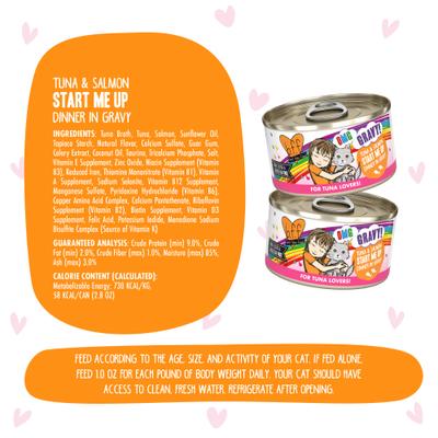 Show full view: BFF OMG Start Me Up! Tuna & Salmon Flavor Minced Grain-Free Wet Cat Food, 2.8-oz can, case of 4 slide 5 of 13