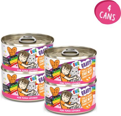 Show full view: BFF OMG Start Me Up! Tuna & Salmon Flavor Minced Grain-Free Wet Cat Food, 2.8-oz can, case of 4 slide 3 of 13