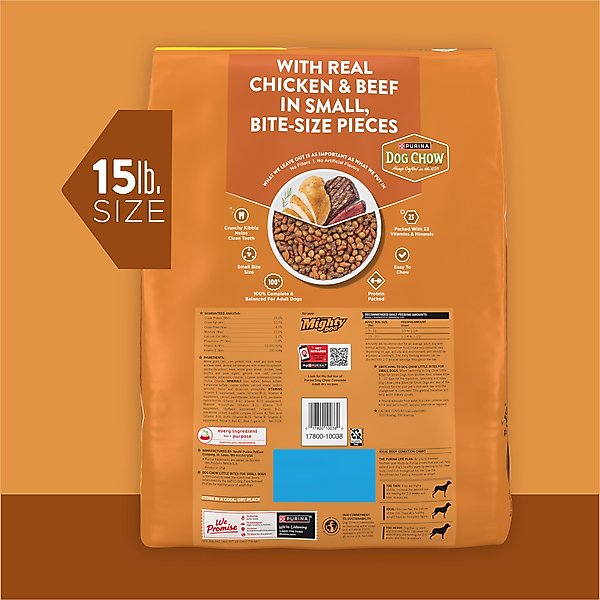 Dog Chow Adult Little Bites with Real Chicken & Beef Small Breed Dry Dog Food