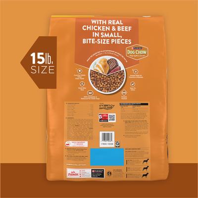 Show full view: Dog Chow Adult Little Bites with Real Chicken & Beef Small Breed Dry Dog Food, 15-lb bag slide 3 of 13