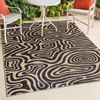 Show full view: JONATHAN Y Eryx Modern Bohemian Abstract Organic Reversible Machine-Washable Indoor/Outdoor Area Rug, Gray/Cream, 8' x 10' slide 3 of 9