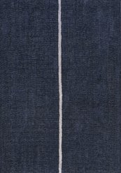 JONATHAN Y Linja Solid Centre Stripe Machine-Washable Area Rug, Navy/Gray, 3' x 5' slide 2 of 9