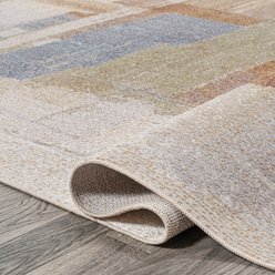 JONATHAN Y Weaver Abstract Coastal Watercolor Machine-Washable Area Rug, Cream/Multi, 5' x 8' slide 2 of 9