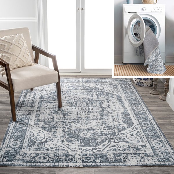 JONATHAN Y Calypso Coastal Casual Palm Frond Reversible Machine-Washable Indoor/Outdoor Area Rug