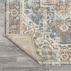 JONATHAN Y Keesha Bold Distressed Medallion Low-Pile Machine-Washable Area Rug, Blue/Cream, 8' x 10' slide 2 of 9