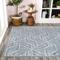 Show in main carousel: JONATHAN Y Vector Modern Coastal Geometric Machine-Washable Area Rug, Blue/Cream, 4' x 6' slide 8 of 9