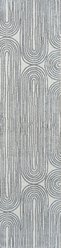 JONATHAN Y Doodle Contemporary Glam Geometric Machine-Washable Area Rug, Cream/Dark Gray, 2' x 8' Runner slide 2 of 9