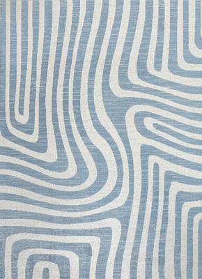 Show full view: JONATHAN Y Maze Abstract Two-Tone Low-Pile Machine-Washable Area Rug, Blue/Cream, 4' x 6' slide 9 of 9