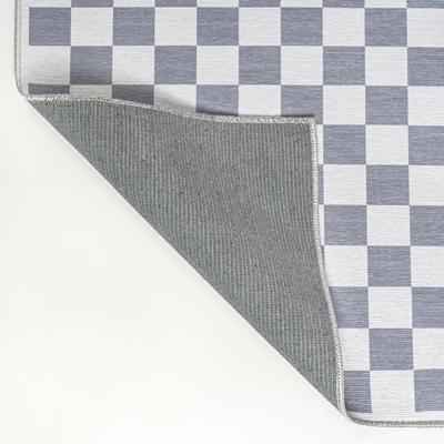 Show full view: JONATHAN Y Ainsley Modern Cottage Checkerboard Washable Area Rug, Purple Gray/White, 5' x 8' slide 7 of 9
