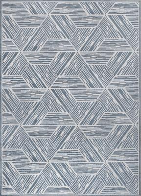 Show full view: JONATHAN Y Vector Modern Coastal Geometric Machine-Washable Area Rug, Blue/Cream, 4' x 6' slide 9 of 9