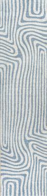 Show full view: JONATHAN Y Maze Abstract Two-Tone Low-Pile Machine-Washable Area Rug, Blue/Cream, 2' x 8' Runner slide 9 of 9