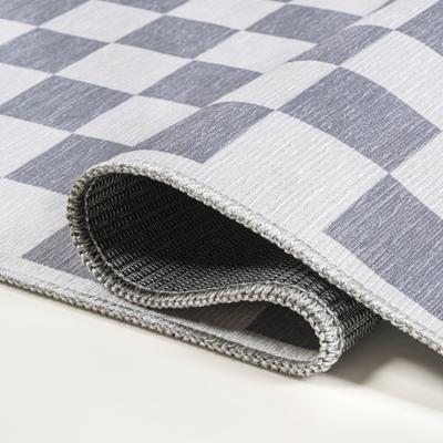 Show full view: JONATHAN Y Ainsley Modern Cottage Checkerboard Washable Area Rug, Purple Gray/White, 5' x 8' slide 5 of 9