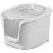 Show in main carousel: HANAMYA Seamless Molded Top & Front Entry Cat Litter Box with Scoop, White/Gray slide 1 of 8