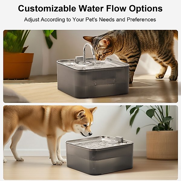 Show full view: FUKUMARU Stainless Steel Dog Water Fountain, 1.8-gal slide 4 of 7