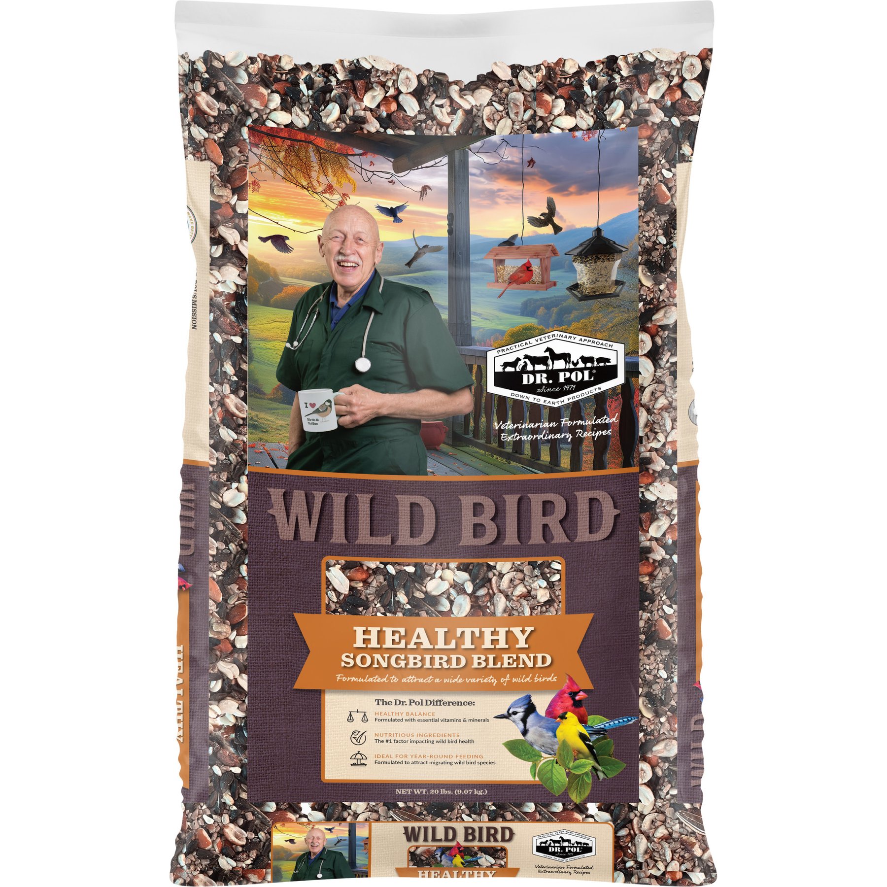 Dr. Pol Healthy Songbird Blend Wild Bird Food, 20-lb bag