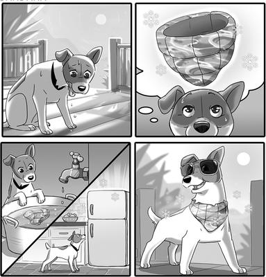 Show full view: allforpaws Chill Out Instant Cooling Dog Bandana Ice Collar, X-Large, Blue slide 9 of 9