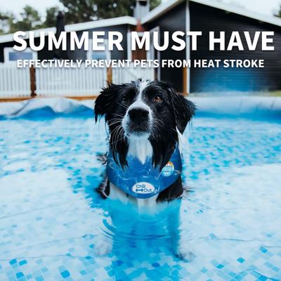 Show full view: allforpaws Chill Out Instant Cooling Dog Bandana Ice Collar, X-Large, Blue slide 3 of 9