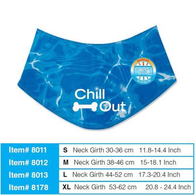 Show full view: allforpaws Chill Out Instant Cooling Dog Bandana Ice Collar, X-Large, Blue slide 8 of 9