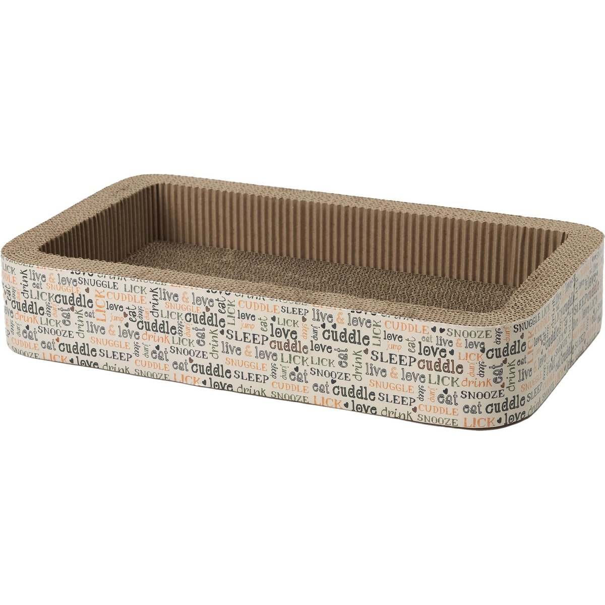 PetRageous Designs Jerry's Corrugated Cat Lounge Scratcher, Natural