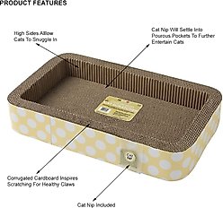 PetRageous Designs Jerry's Corrugated Cat Lounge Scratcher, Yellow slide 2 of 3
