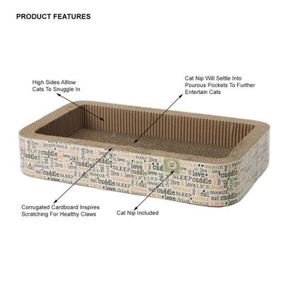 Show full view: PetRageous Designs Jerry's Corrugated Cat Lounge Scratcher, Natural slide 2 of 4