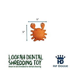 Hip Doggie Loffah Crab Stuffing-Free Dog Chew Toy, Small slide 2 of 3