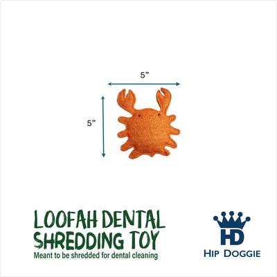 Show full view: Hip Doggie Loffah Crab Stuffing-Free Dog Chew Toy, Small slide 4 of 4