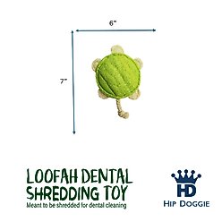 Hip Doggie Loffah Turtle Stuffing-Free Dog Chew Toy, Large slide 2 of 4