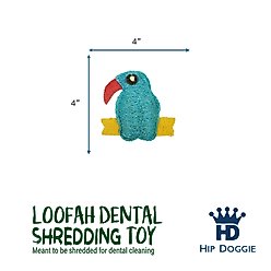 Hip Doggie Loffah Toucan Stuffing-Free Dog Chew Toy slide 2 of 3