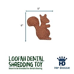 Hip Doggie Loffah Squirrel Stuffing-Free Dog Chew Toy slide 2 of 4