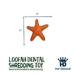 Hip Doggie Loffah Starfish Stuffing-Free Dog Chew Toy, Large slide 2 of 4