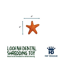 Hip Doggie Loffah Starfish Stuffing-Free Dog Chew Toy, Small slide 2 of 3