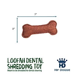 Hip Doggie Loffah Bone Stuffing-Free Dog Chew Toy, Large slide 2 of 3