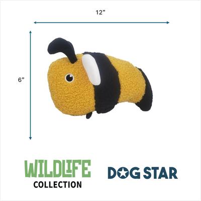 Show full view: DogStar Wildlife Bobby the Bumble Bee Squeaky Dog Plush Toy slide 3 of 5