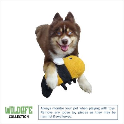 Show full view: DogStar Wildlife Bobby the Bumble Bee Squeaky Dog Plush Toy slide 2 of 5