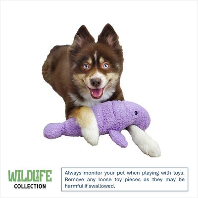 Show full view: DogStar Wildlife Wally the Manatee Squeaky Dog Plush Toy slide 2 of 6