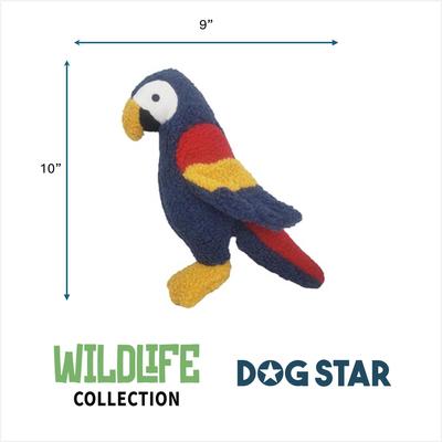 Show full view: DogStar Wildlife Mickie the Macaw Squeaky Dog Plush Toy slide 3 of 5