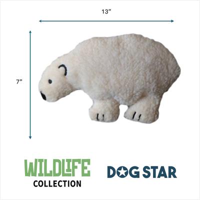 Show full view: DogStar Wildlife Lola the Polar Bear Squeaky Dog Plush Toy slide 3 of 5