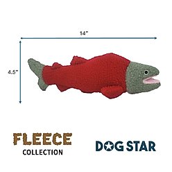 DogStar Wildlife Seymour the Salmon Squeaky Dog Plush Toy slide 2 of 4