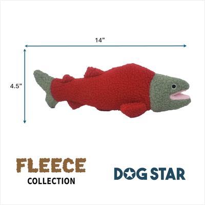 Show full view: DogStar Wildlife Seymour the Salmon Squeaky Dog Plush Toy slide 3 of 4