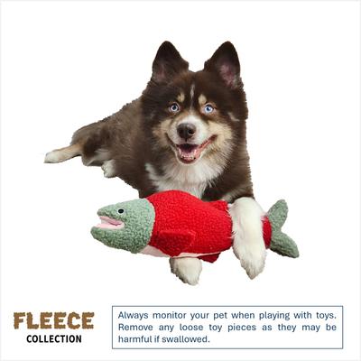 Show full view: DogStar Wildlife Seymour the Salmon Squeaky Dog Plush Toy slide 2 of 4