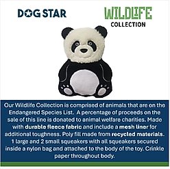 DogStar Wildlife Pepper the Giant Panda Squeaky Dog Plush Toy slide 2 of 5
