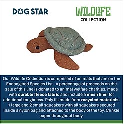 DogStar Wildlife Sammy the Sea Turtle Squeaky Dog Plush Toy slide 2 of 5