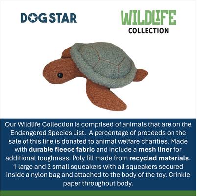 Show full view: DogStar Wildlife Sammy the Sea Turtle Squeaky Dog Plush Toy slide 5 of 5