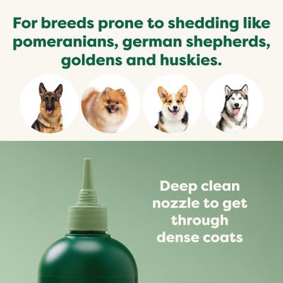 Show full view: Earth Rated 3-in-1 Deshedding Dog Shampoo & Conditioner, White Tea & Basil Scent, 16-fl oz bottle slide 5 of 10