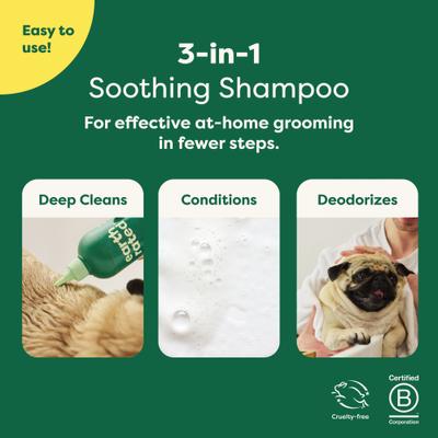 Show full view: Earth Rated 3-in-1 Soothing Dog Shampoo & Conditioner, White Tea & Basil Scent, 16-fl oz bottle slide 3 of 10