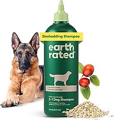 Earth Rated 3-in-1 Deshedding Dog Shampoo & Conditioner, White Tea & Basil Scent, 16-fl oz bottle