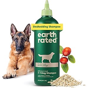 Earth Rated 3-in-1 Deshedding Dog Shampoo & Conditioner, White Tea & Basil Scent, 16-fl oz bottle
